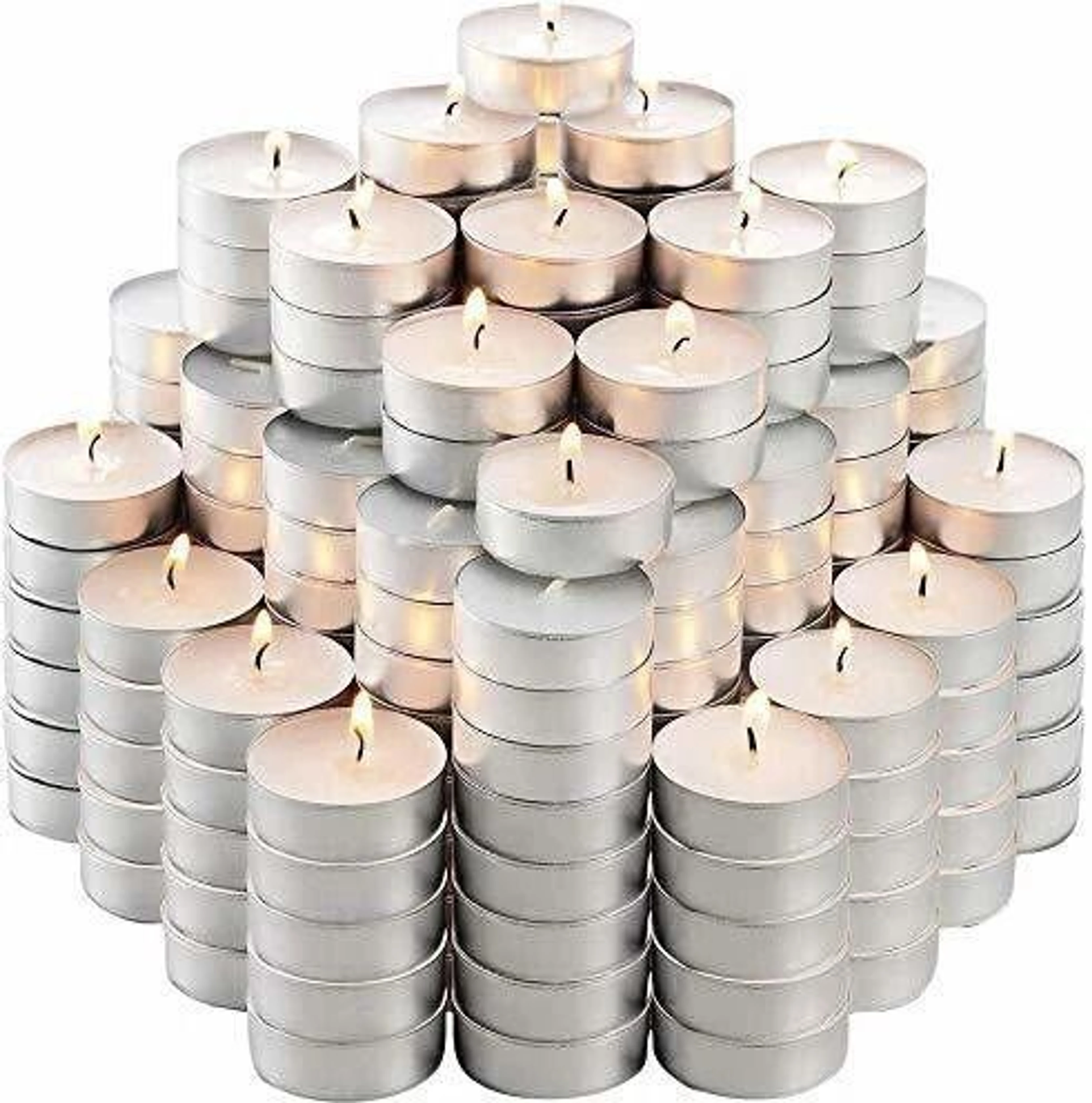 Tea Light Candles Diya Candle (White, Pack of 50)